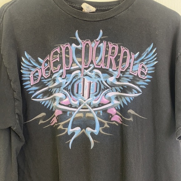 Quail Hollow - Vintage Deep Purple Band Shirt in Black and Purple Size XL - Picture 11 of 11